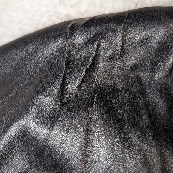 Michael Kors leather front zip up sweaters .. - Picture 3 of 5